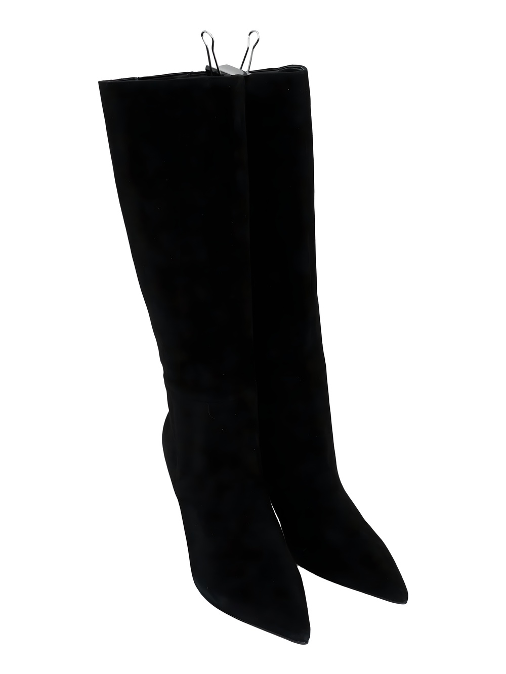 Nine West Womens Cook Knee High Stiletto Boots Black Suede Size 9.5M